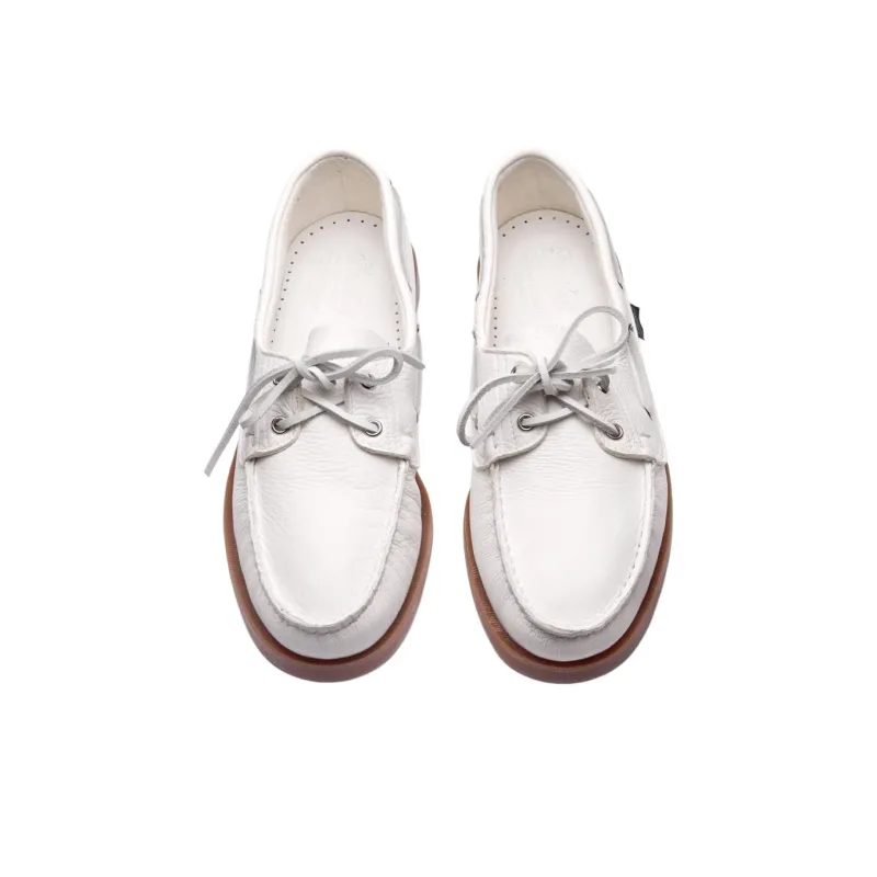 Paraboot Boat Shoes Women's White-4
