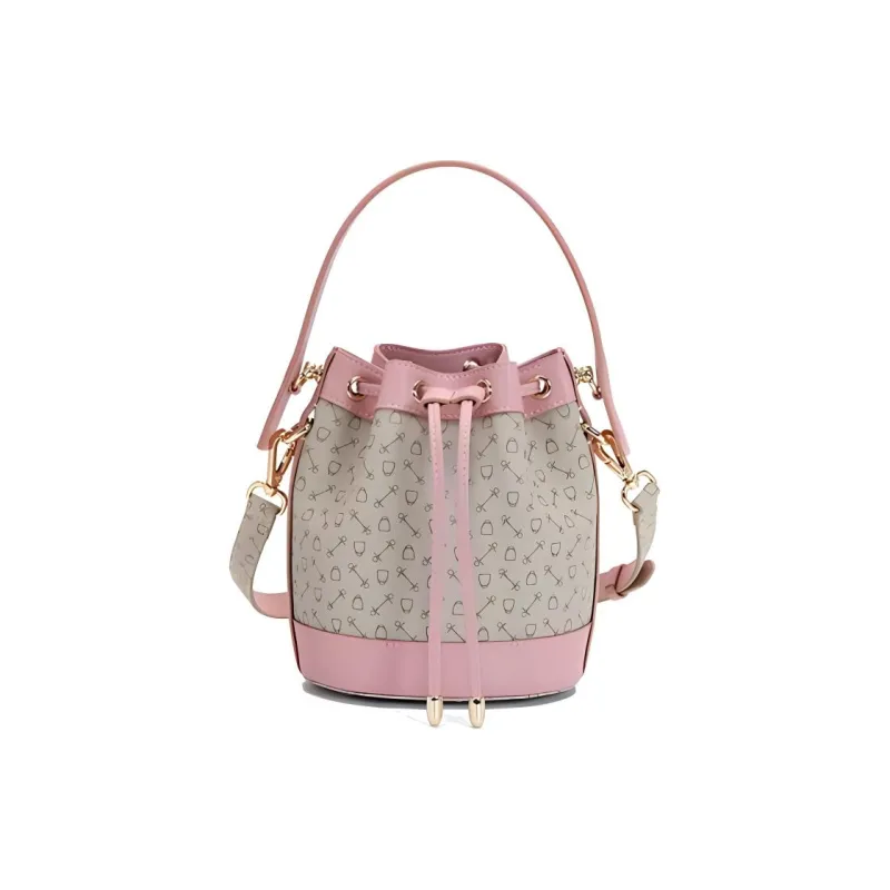 Why Artificial Leather Crossbody One Shoulder Handbag Small Size Women's Coffee/Apricot & Pink/Milk Tea-14