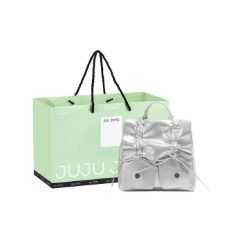 Juju Jimmy PU Backpack Medium Size Women's Silver/Pink