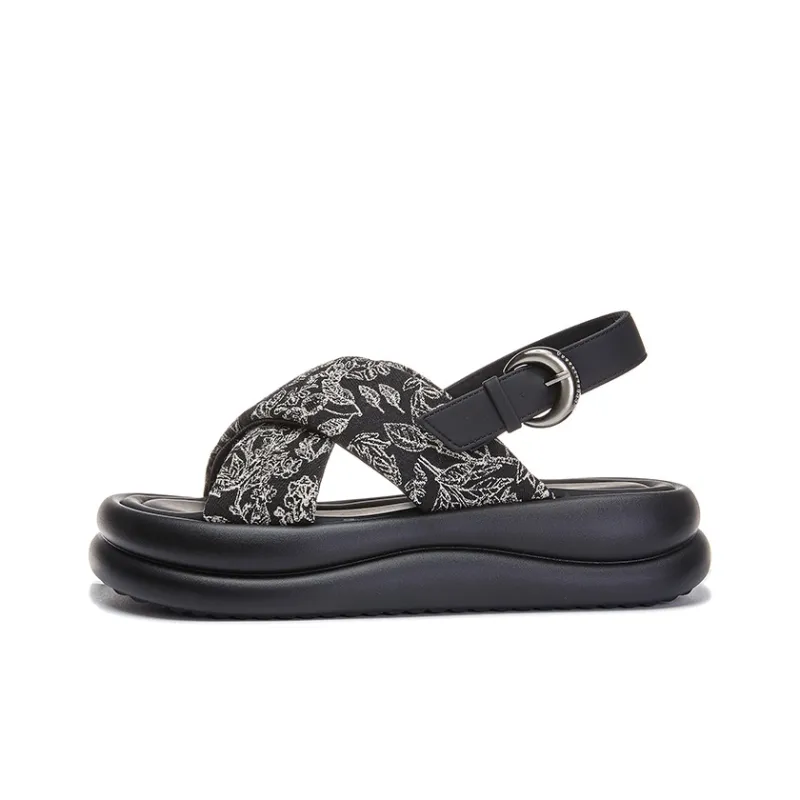 Help Beach Sandals Women's Black/Beige-0