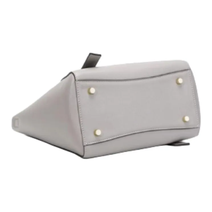 Why Cow Leather Shoulder Bag, Crossbody Bag, Handbag Small Size Women's Gray/Pink/Jasper/Tea Green-6