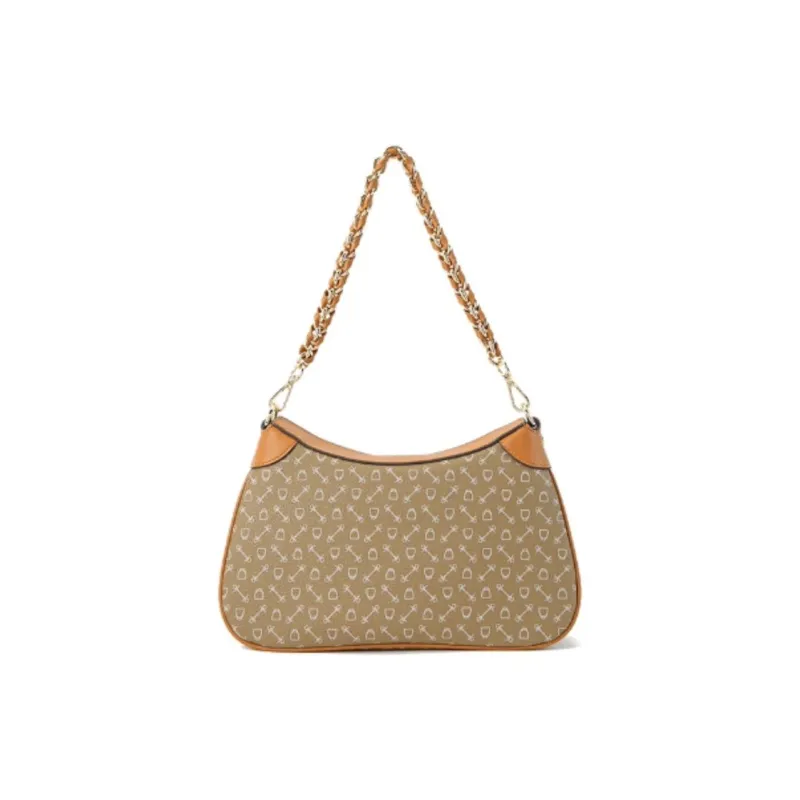 Why Artificial Leather Handbag, Shoulder Bag Medium Size Women's Milk Tea/Coffee & Black-2