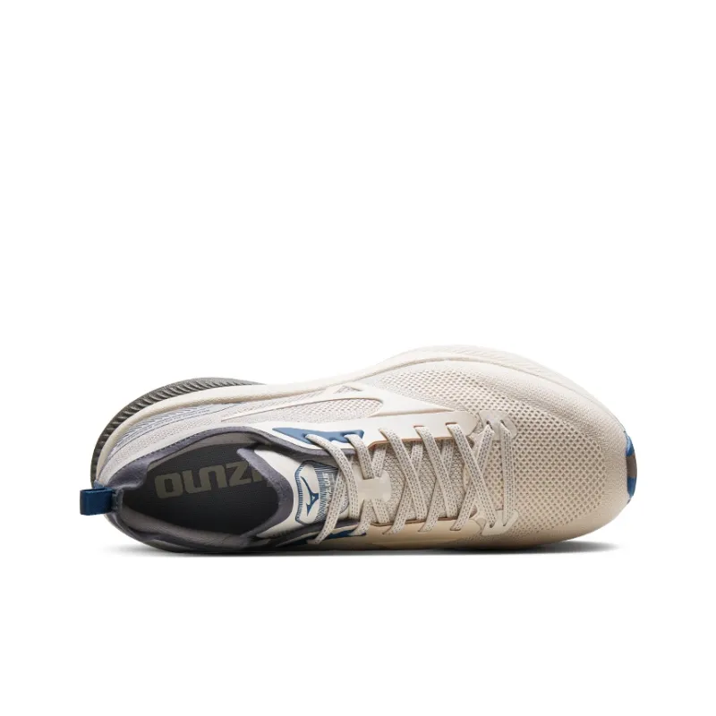 Mizuno Anti Slip Wear Resistant Supportive Breathable Low Top Running Shoes Unisex Beige Gray-1
