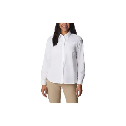 Columbia Silver Ridge Shirts Women's White