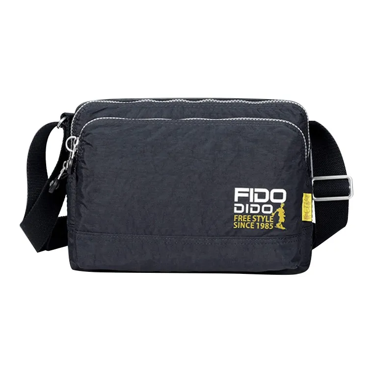 FIDO DIDO Oxford Shoulder Bag, Crossbody Bag Medium Size Men's Ginger Yellow-7