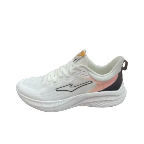 Erke Cushioning Breathable Lightweight Low Top Running Shoes Men's White Black