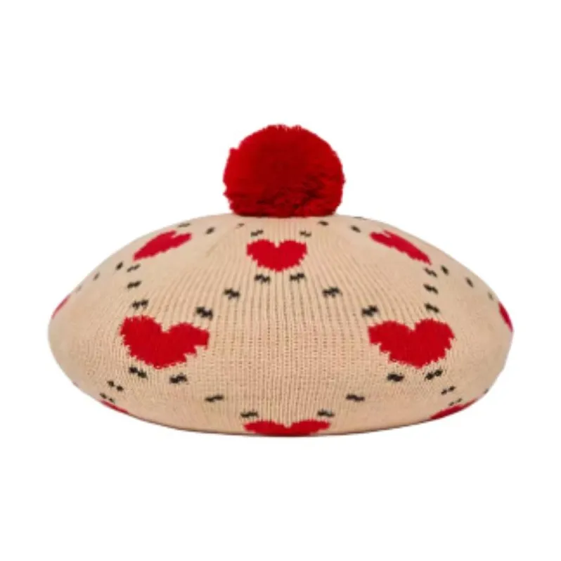 MLB KIDS Acrylic Berets Kids' Beige Yellow-1