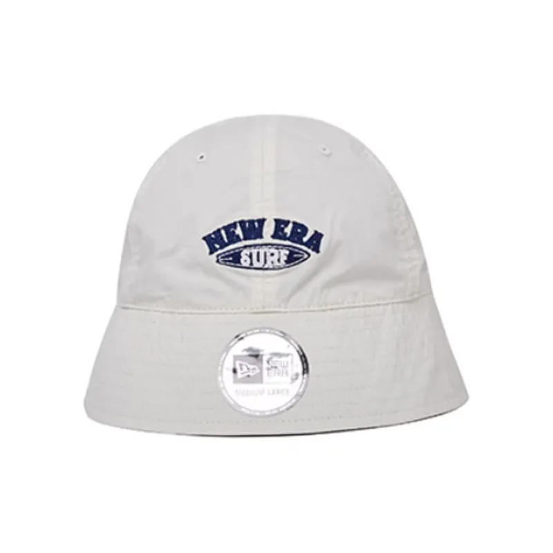 New Era Cotton Bucket Hats Unisex Ivory White/Gray-1