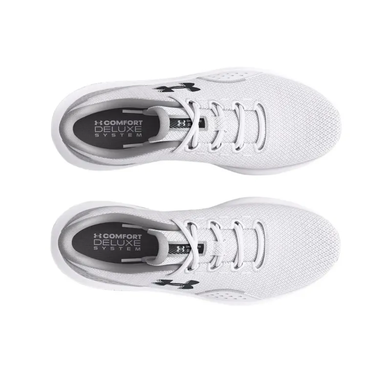 Under Armour Durable Breathable Low Top Running Shoes Men's White-3