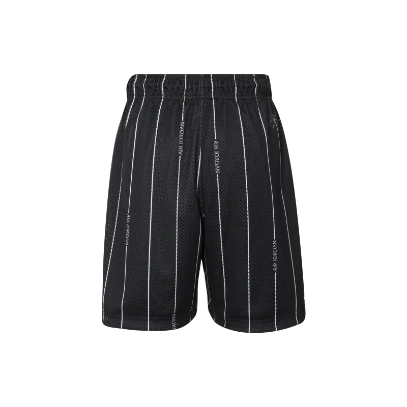 Jordan Essentials Breathable Stripe Printing Shorts Black-2