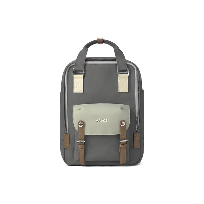 MR.ACE HOMME Polyester Backpack Tubas Unisex Mountain Green/Mist Blue/Graphite Gray-11