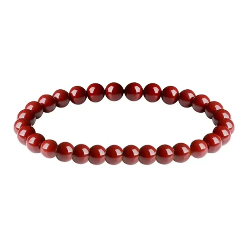 ZHONGLING Reconstructed Cinnabar Jade Bracelets Unisex-0