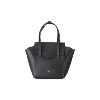 ANNALOCH Cow Leather Handbag Medium Size Women's Black/Milk Peach/Ice Blue/Amethyst/Flamingo Pink