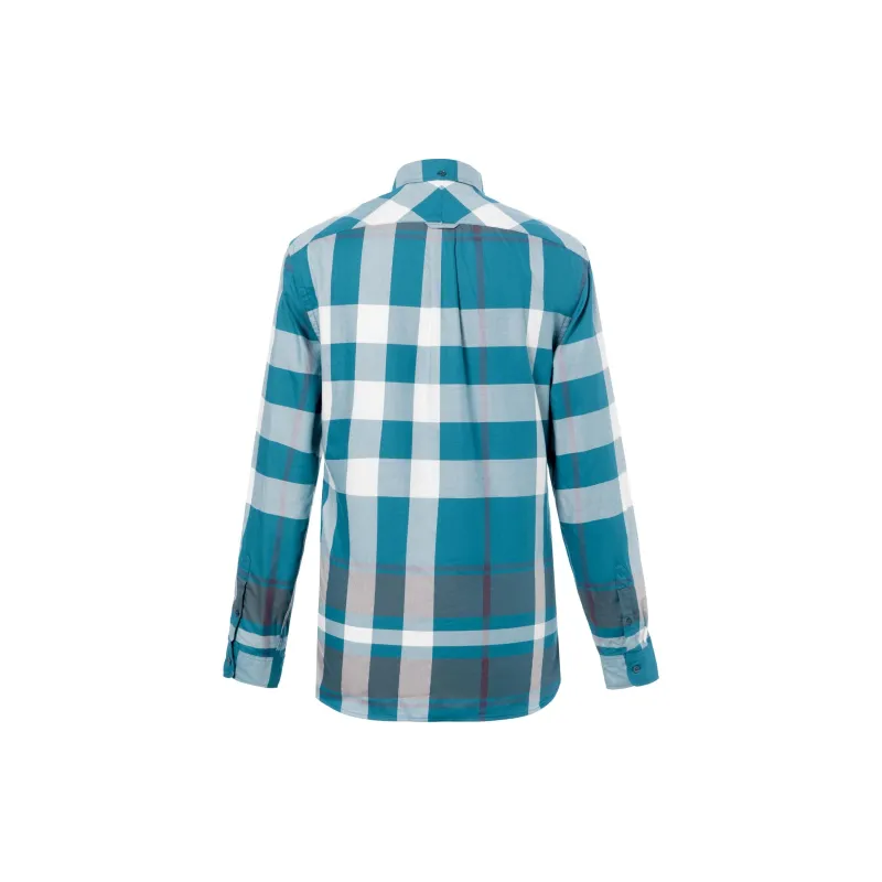 Burberry Men's Check Button-Up Long-Sleeve Shirt Green-1