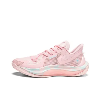 IVERSON Anti Slip Wear Resistant Low Top Basketball Shoes Unisex Soft Peach Pink Teal