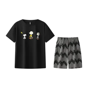 Gongdie x SNOOPY/ Pajama Set Men's Black