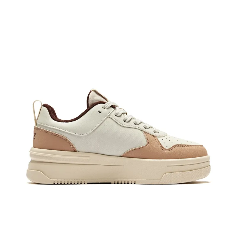 Erke Cool Play 2.0 Wear-Resistant Slip-Resistant Low-Top Skateboard Shoes Women's Wild Gray Deer Brown-1