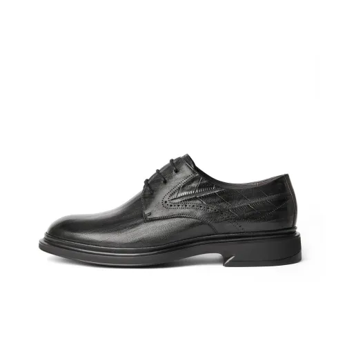 BELLE Dress Shoes Men Low-Top Solid Color