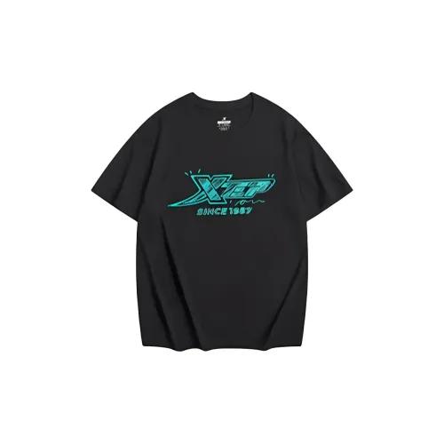 XTEP Vitality Series T-Shirts Unisex Jet Black