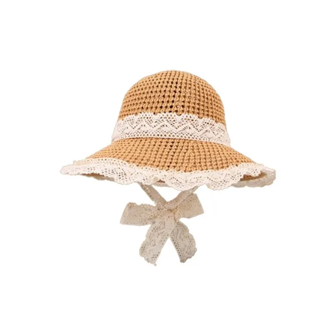 EEEENO Paper Reed Bucket Hats Women's-1