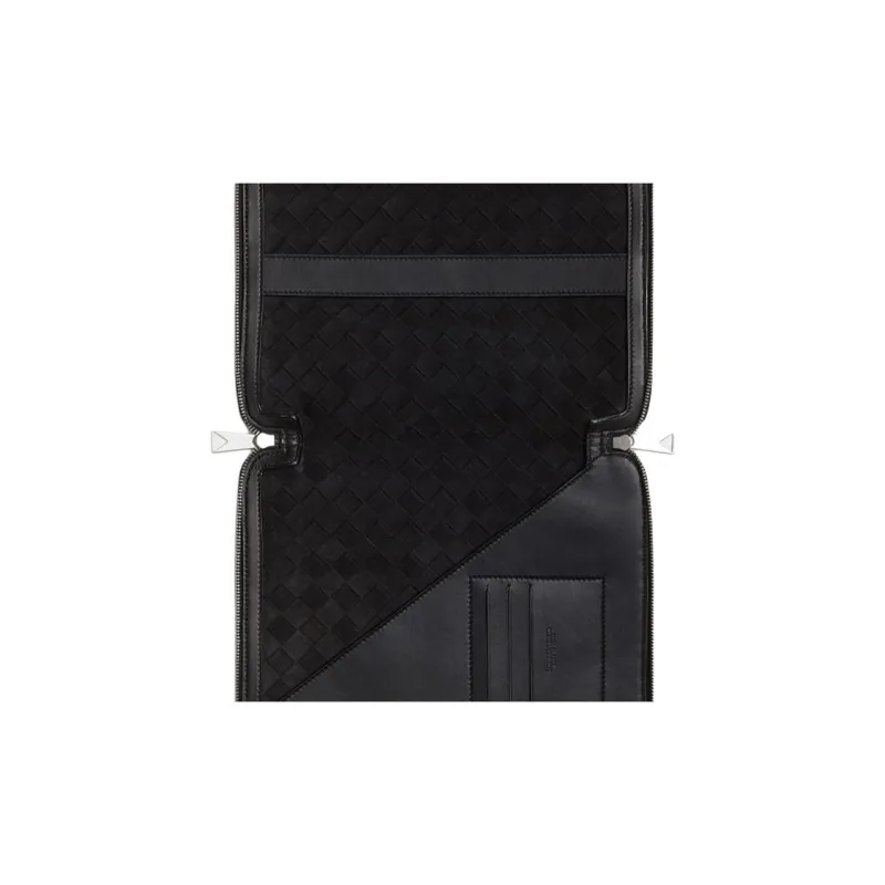 Bottega Veneta Cow Leather Clutch Briefcase Men's Black-1