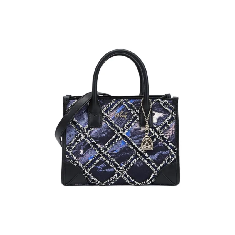 Why Fabric Tote Bag, Shopping Bag, Shoulder Bag, Crossbody Bag, Handbag Mini Women's Starry Blue-0