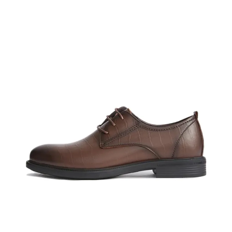 Hotwind Dress Shoes Men Low Top Black/Brown-4