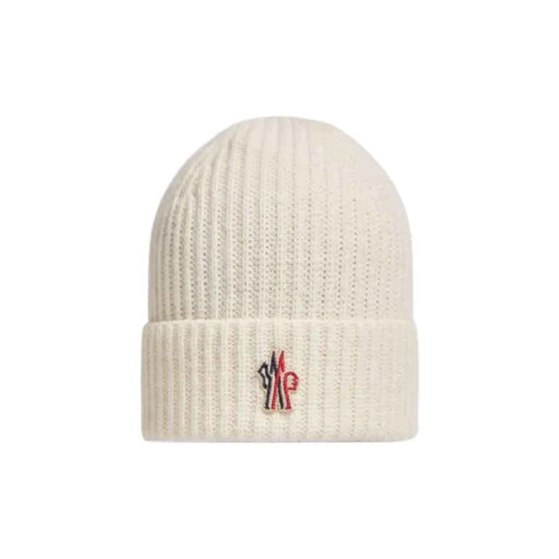Moncler Coarse Spun Wool Beanies Kids' White-0
