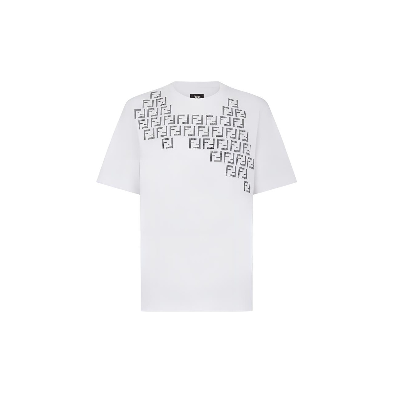 FENDI Monogram Printed Crewneck T-Shirt XL - POIZON