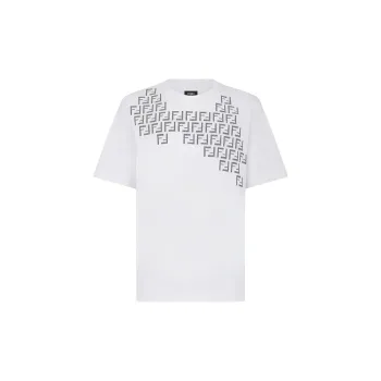 FENDI Monogram Printed Crewneck T Shirt
