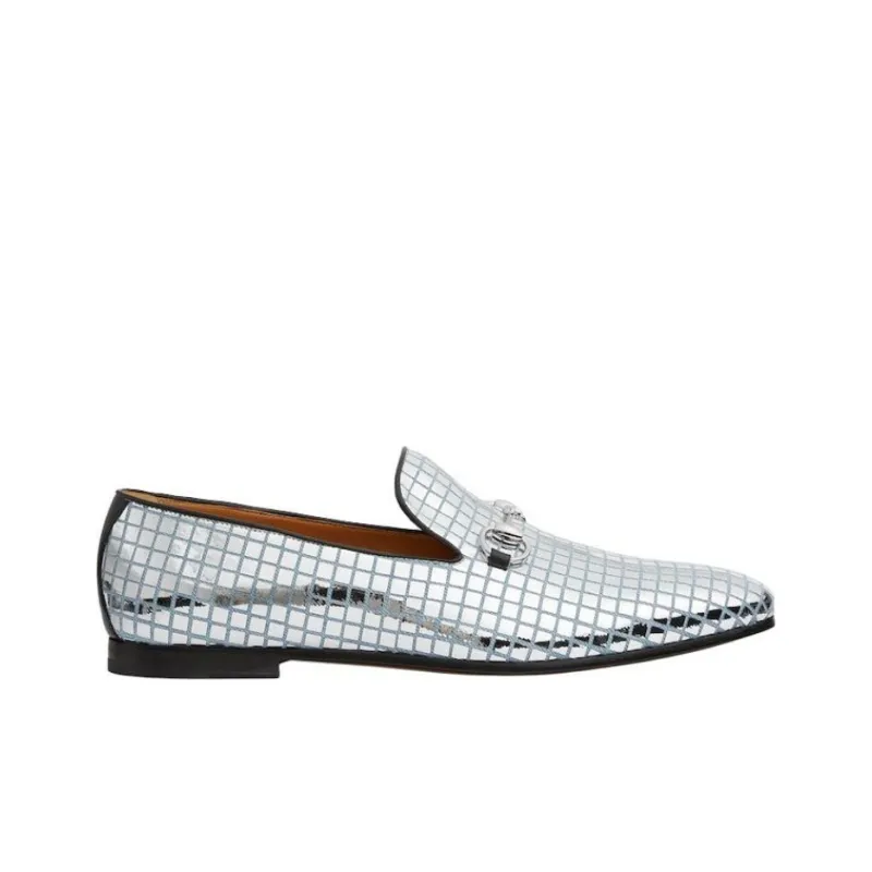 GUCCI Jordaan Loafers Men's Silver-1