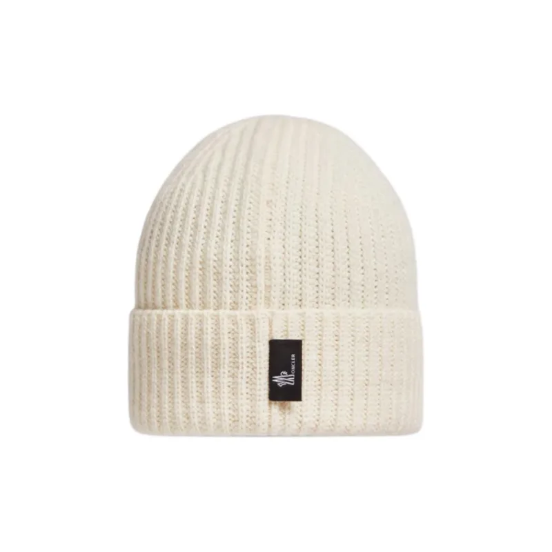 Moncler Coarse Spun Wool Beanies Kids' White-1