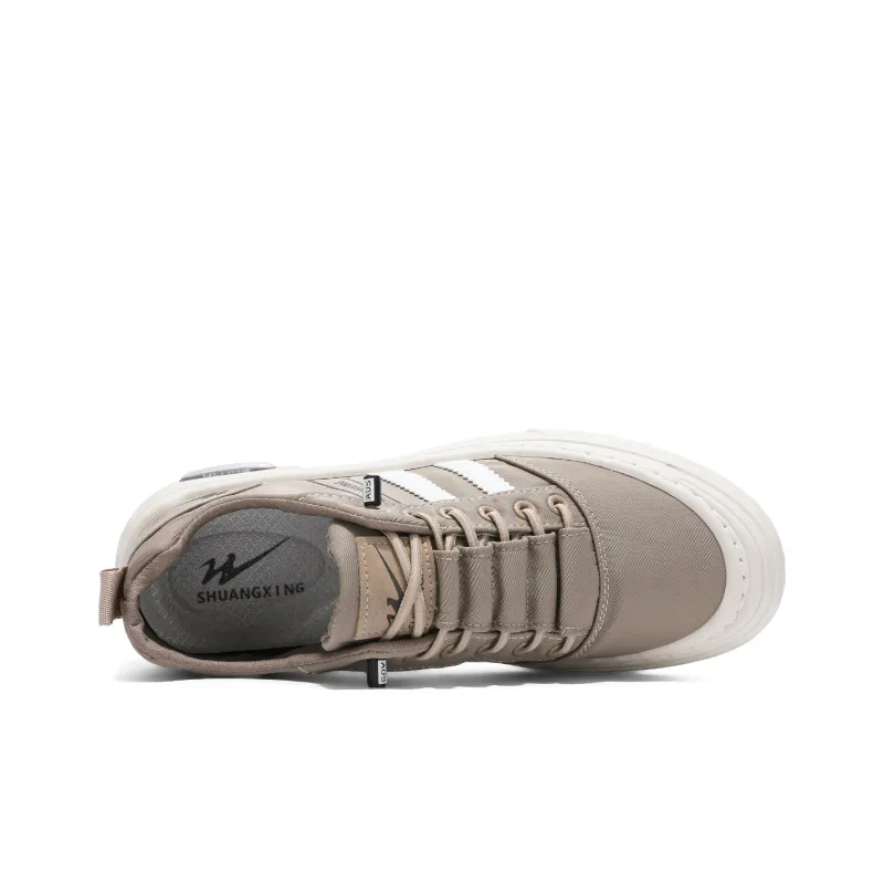 Binary Skateboard Shoes Men Low Top Beige-3