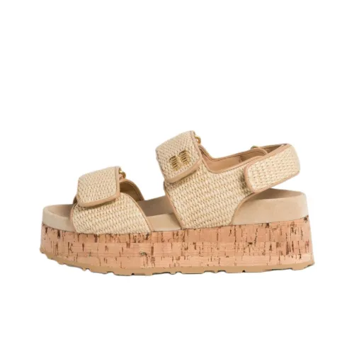 MIU MIU One Strap Sandals 7cm Women's Brown