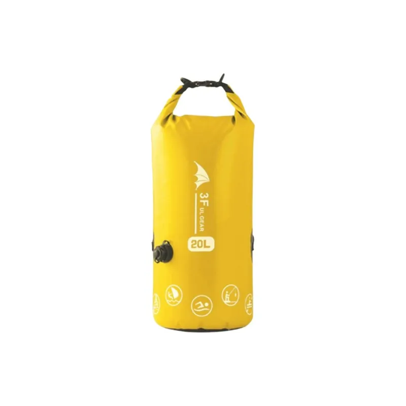 Three Peaks Out Outdoor Waterproof Bag Drifting And Kayaking Float Fishing PVC Material Yellow 20L Backpack-0
