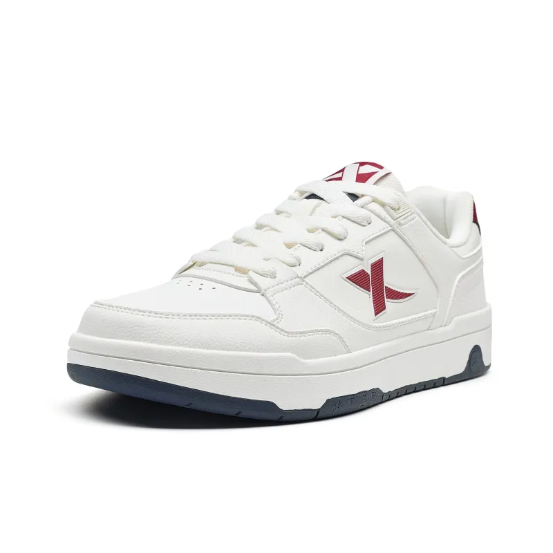 XTEP Air Force 1 Wear resistant And Lightweight Low Top Skateboard Shoes Men's White Red-2