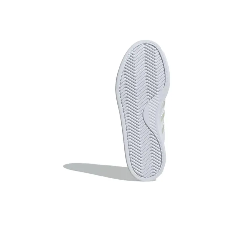 Adidas Grand Court 2.0 Cloud White Linen Green Matte Silver Women's-4