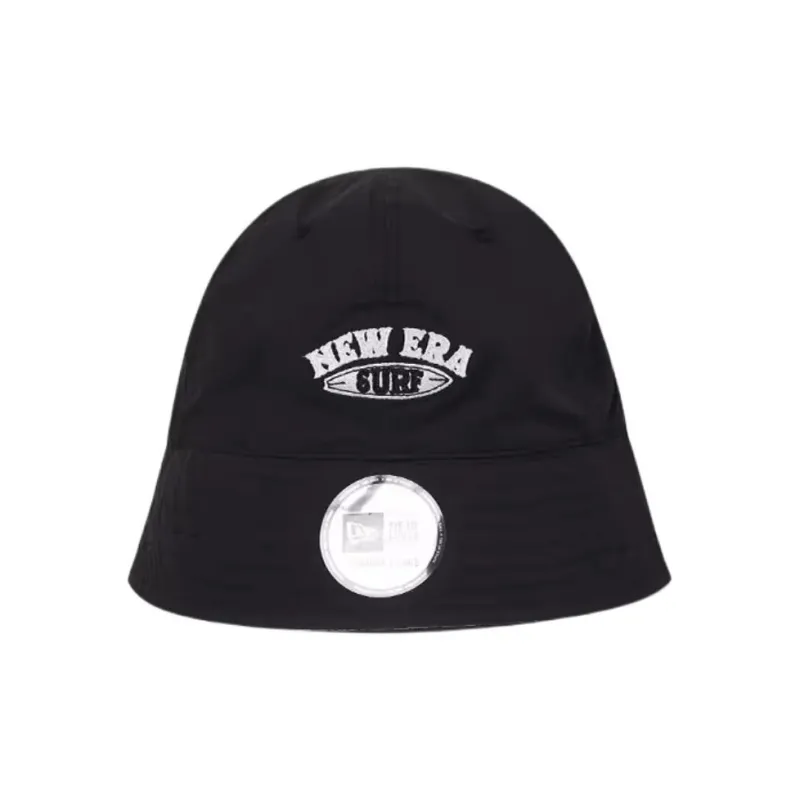 New Era Cotton Bucket Hats Unisex Black/Green-1