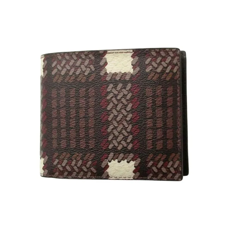 COACH 3 IN 1 Wallet Coated Canvas Coin Purse Wallet Unisex Bronze & Black-1