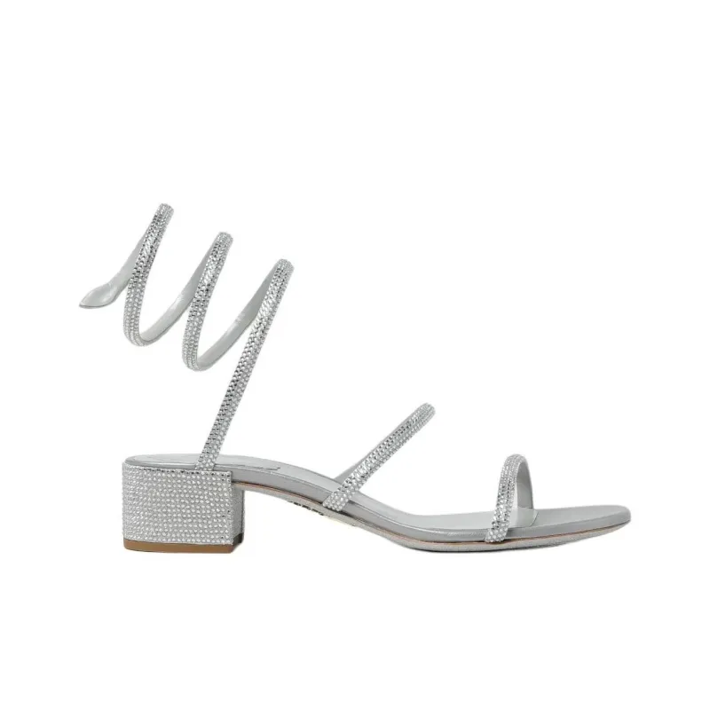 RENE CAOVILLA One Strap Sandals Women's Silver-1