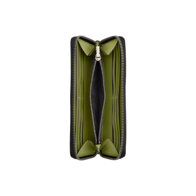 COACH Accordion Wallet Sports Calfskin Wallet Small Size Men's Yellow Green-1