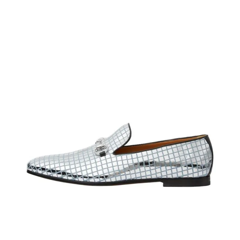 GUCCI Jordaan Loafers Men's Silver-0