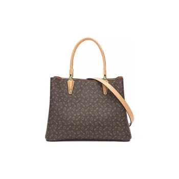Why Artificial Leather Tote Bag, Shopping Bag, Shoulder Bag, Crossbody Bag, Handbag Medium Size Women's Coffee
