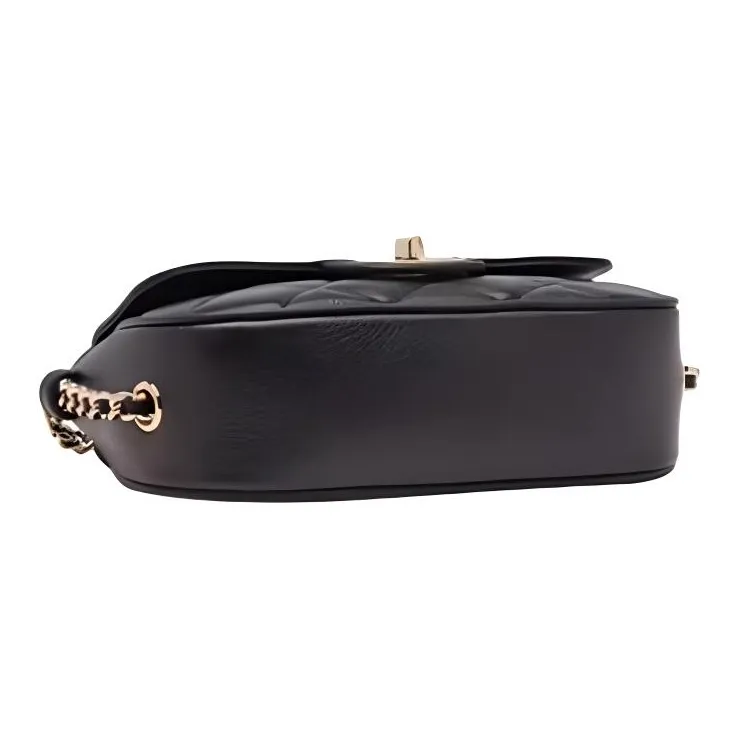 Why Cow Leather Shoulder Bag, Crossbody Bag Small Size Women's Black/Gray-4