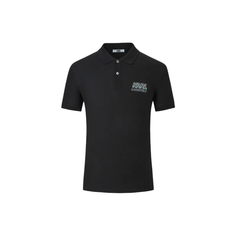 KARL LAGERFELD Polo Shirt Men's Black-1
