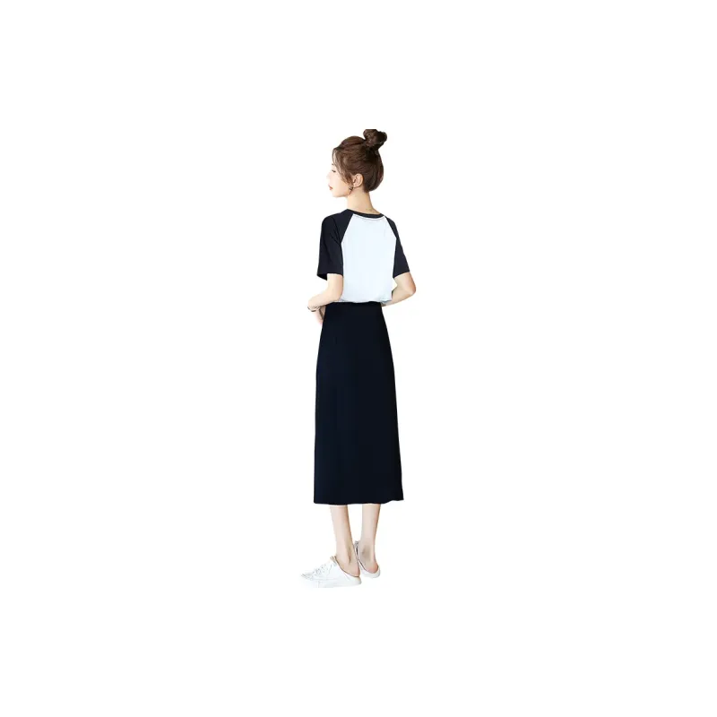 Cypress House Skirt Set Women's White & Black+Black Skirt-1