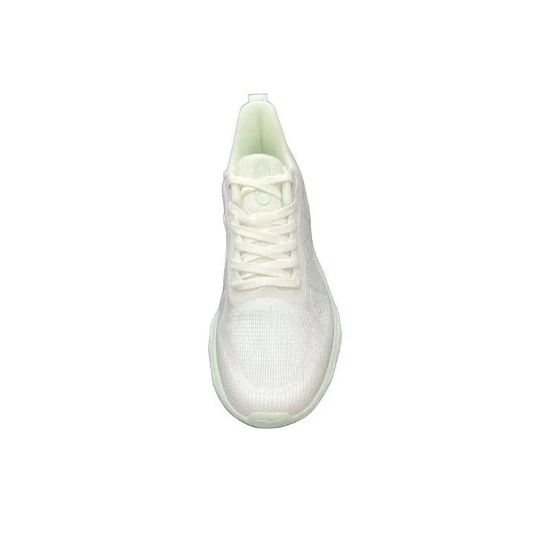 Erke Breathable Lightweight Low-Top Casual Running Shoes Women's White Green-2