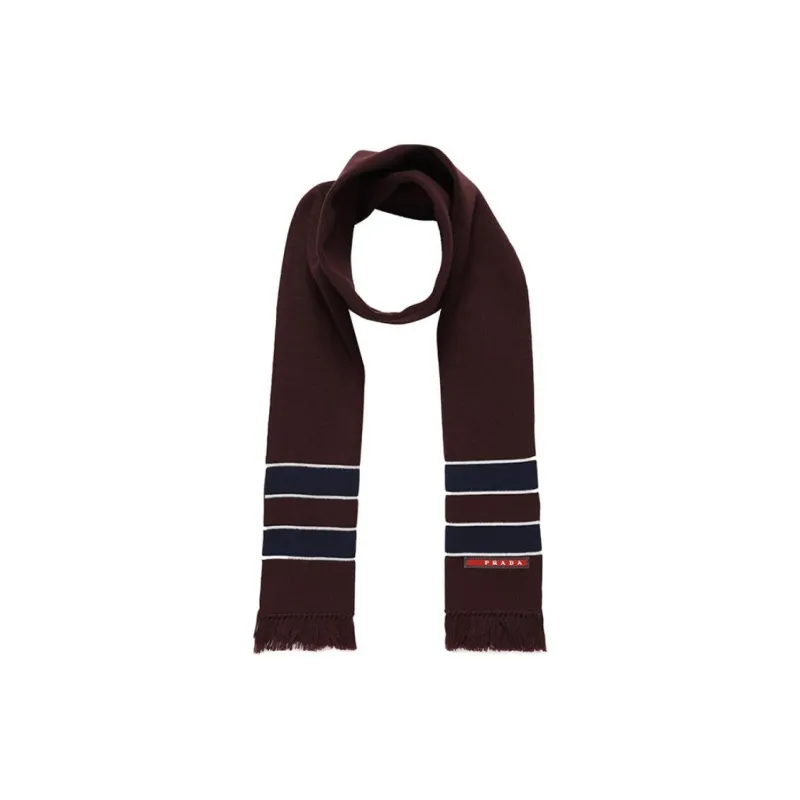 PRADA Knit Scarves Unisex Brown-0