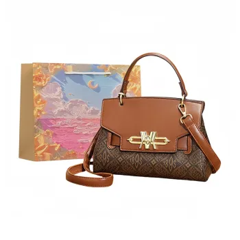 BRINCH PVC Shoulder Bag Crossbody Bag Handbags Regular Women's Coffee/Milk Tea/Brown