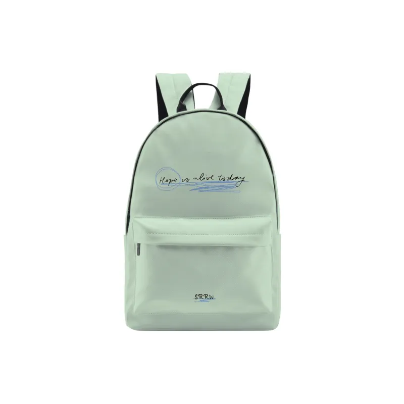 SRRW PU Students Backpack Regular Unisex Jade Green-0
